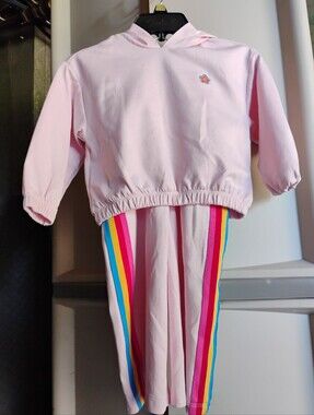 🩷2/$27...  Girls hoodie + matching Pants. Size 4
